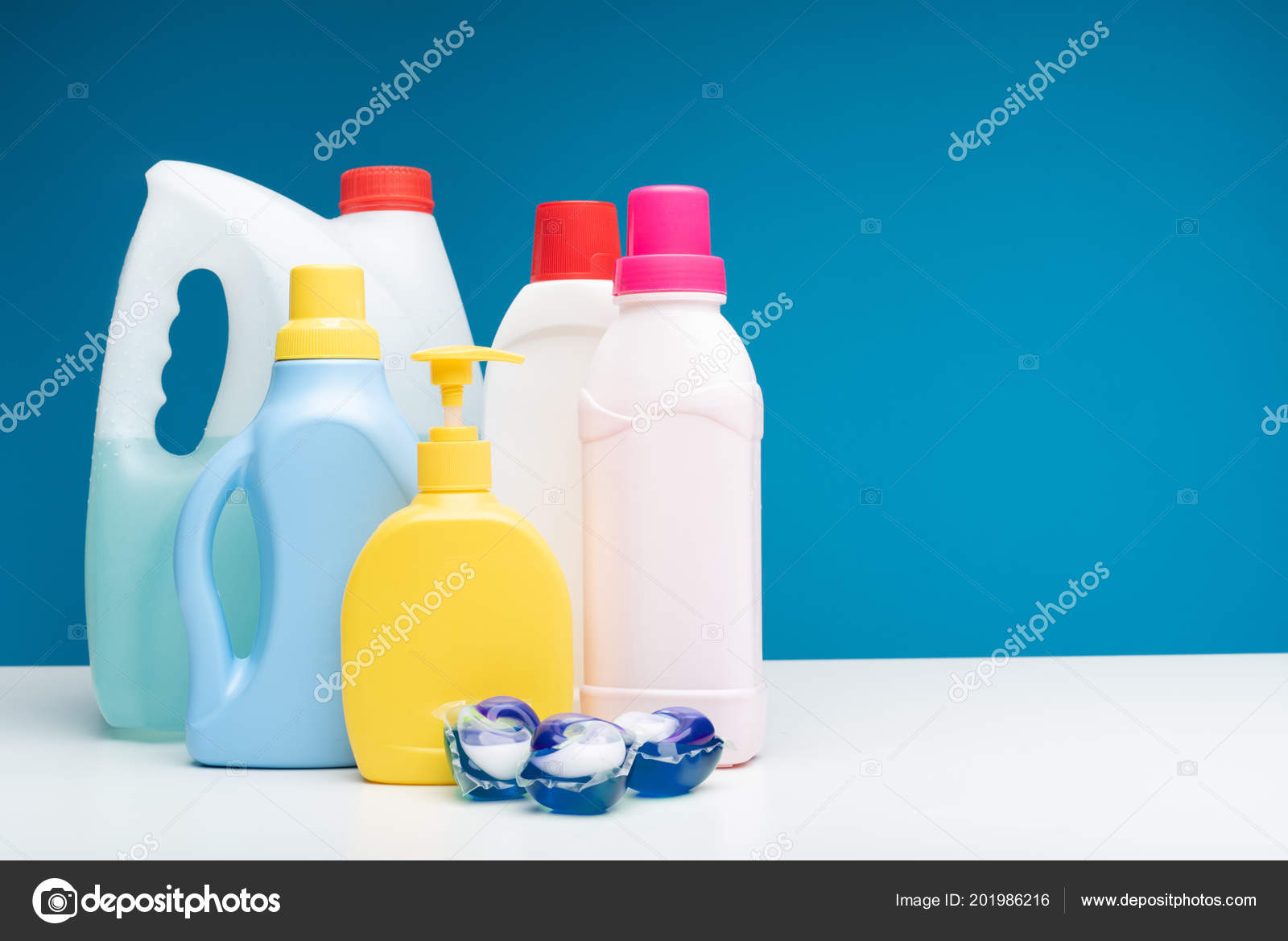depositphotos 201986216 stock photo various detergents put on white