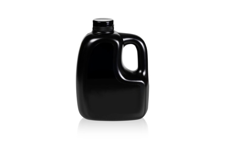 black plastic canister isolated white background with clipping path 168415 451