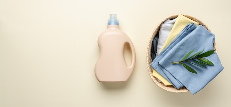 clean washed clothes with bottle packaging detergent laundry 439094 18 1