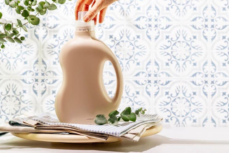 female hande unscrews lid from bottle with washing gel 187216 3529 1