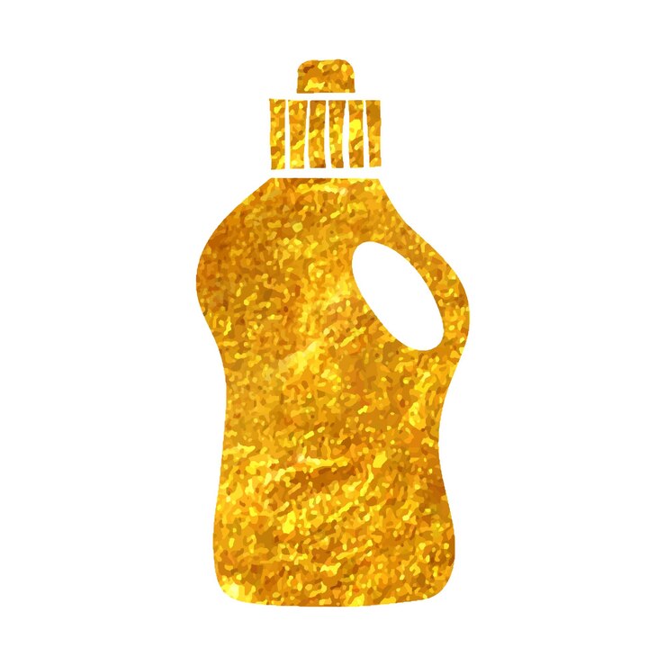 hand drawn detergent bottle icon gold foil texture vector illustration 755164 4371