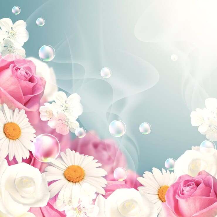 قیمت روز مایع لباسشویی لکه بر قوی کیفیت جهانی 2 pink white roses with daisy bubbles 451884 1457 1
