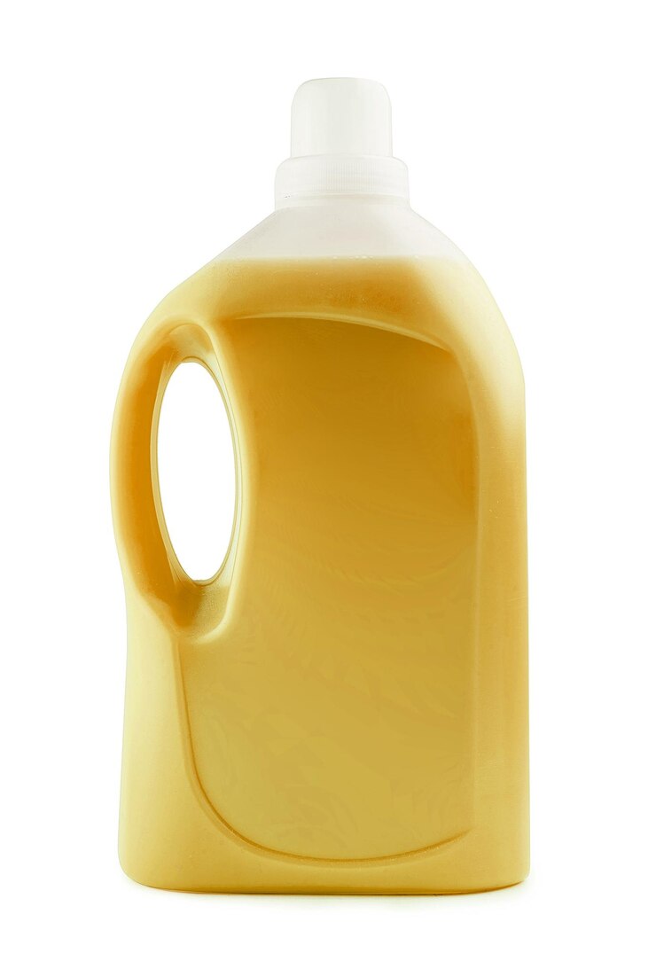 plastic clean bottle full with yellow detergent 711700 5648