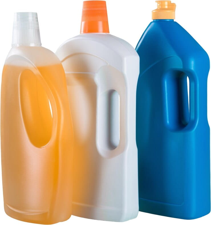 three colorful bottles detergent isolated 488220 64875 1