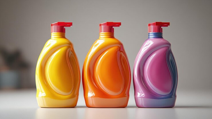 three colorful bottles with red pumps 161754 13127