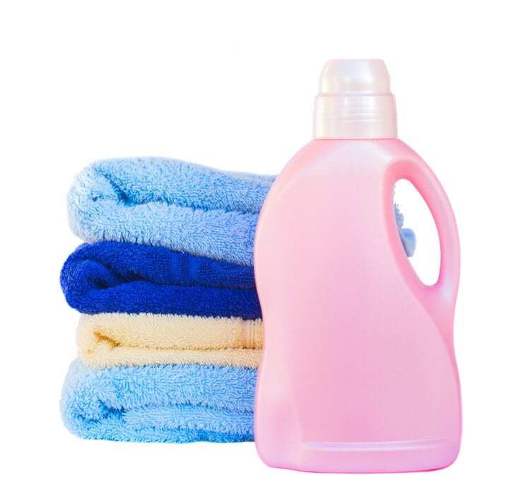 towels with detergent isolated 257123 833 1