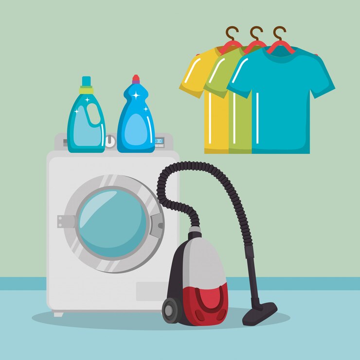 استعلام قیمت مایع لباسشویی چند منظوره پاک کنندگی یک 2 wash machine with laundry service icons 24877 50301