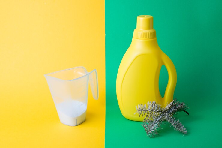 فروش عمده مایع لباسشویی سفید کننده با کیفیت بی نظیر 3 washing gel measuring cup with washing powder 286227 450