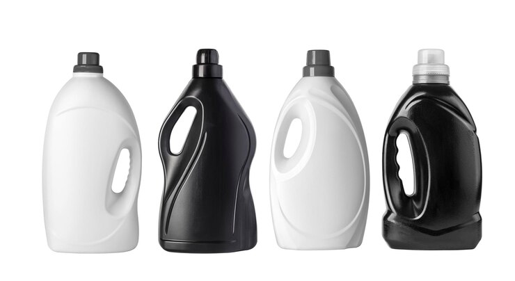 white black plastic bottles liquid laundry detergent cleaning agent bleach fabric softener 105428 4400